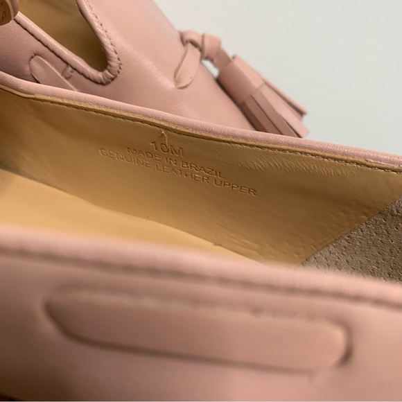 Talbots Shoes Women’s 10 Pink Genuine Leather Slip On Loafer Tassel - Picture 9 of 9